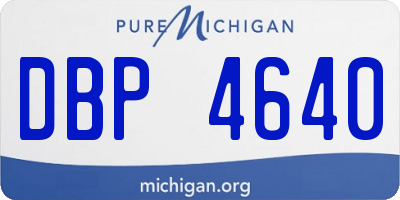 MI license plate DBP4640