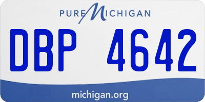 MI license plate DBP4642
