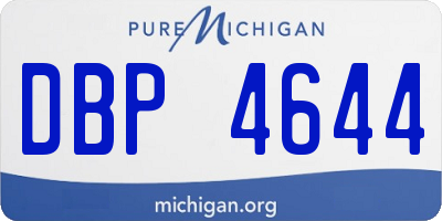 MI license plate DBP4644