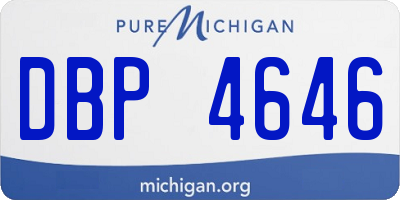 MI license plate DBP4646