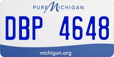 MI license plate DBP4648