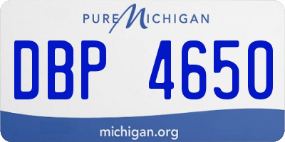 MI license plate DBP4650