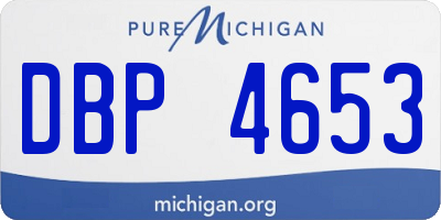 MI license plate DBP4653