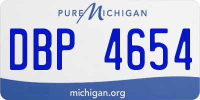 MI license plate DBP4654