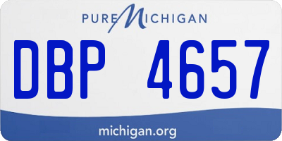 MI license plate DBP4657