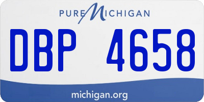 MI license plate DBP4658