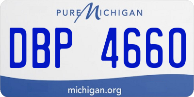 MI license plate DBP4660