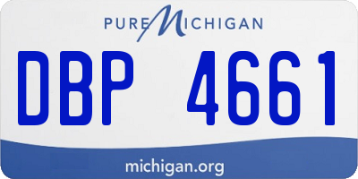 MI license plate DBP4661