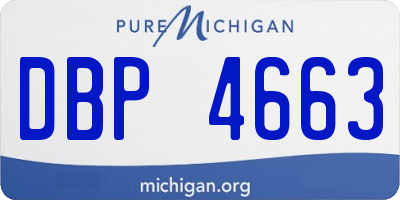 MI license plate DBP4663