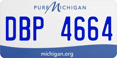 MI license plate DBP4664