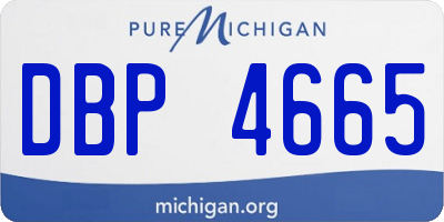 MI license plate DBP4665