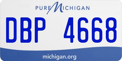 MI license plate DBP4668