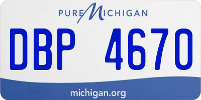 MI license plate DBP4670