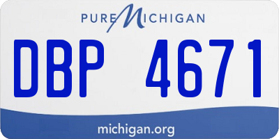 MI license plate DBP4671