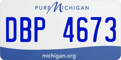 MI license plate DBP4673