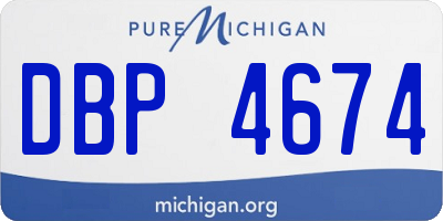 MI license plate DBP4674