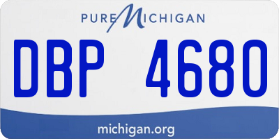 MI license plate DBP4680