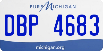 MI license plate DBP4683