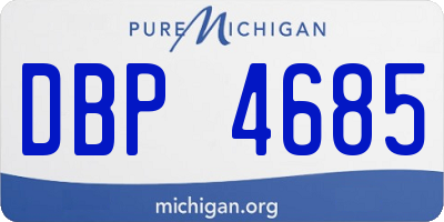 MI license plate DBP4685