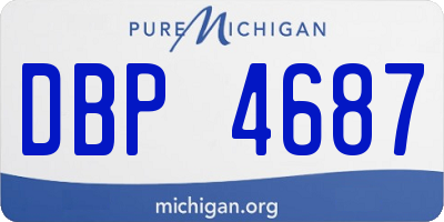 MI license plate DBP4687