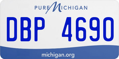 MI license plate DBP4690