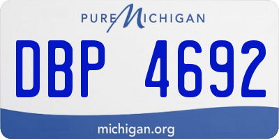 MI license plate DBP4692