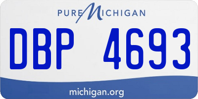 MI license plate DBP4693