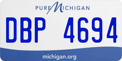 MI license plate DBP4694