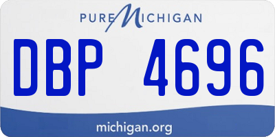 MI license plate DBP4696