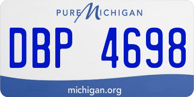 MI license plate DBP4698