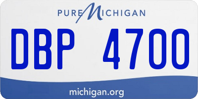 MI license plate DBP4700