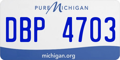MI license plate DBP4703