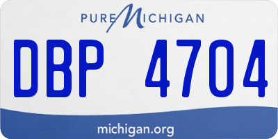 MI license plate DBP4704