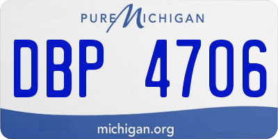 MI license plate DBP4706