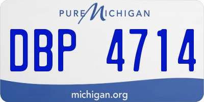 MI license plate DBP4714