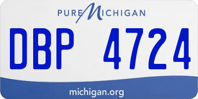 MI license plate DBP4724
