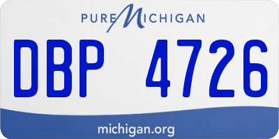 MI license plate DBP4726