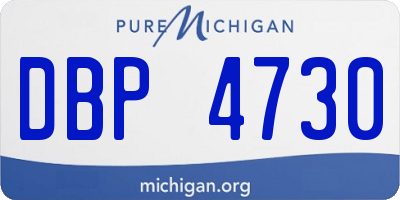 MI license plate DBP4730