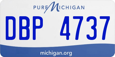 MI license plate DBP4737