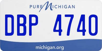 MI license plate DBP4740