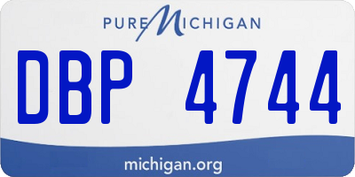 MI license plate DBP4744