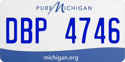 MI license plate DBP4746