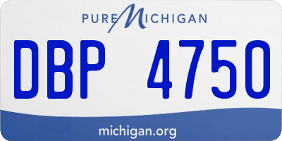 MI license plate DBP4750