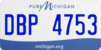 MI license plate DBP4753