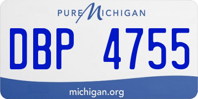 MI license plate DBP4755