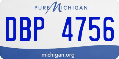 MI license plate DBP4756