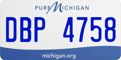 MI license plate DBP4758