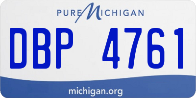 MI license plate DBP4761