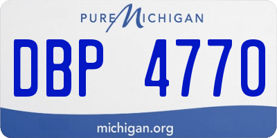 MI license plate DBP4770