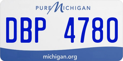 MI license plate DBP4780
